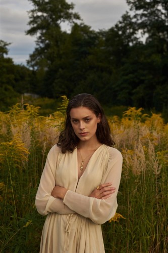Naszyjnik Blossom Pearl złoty artystyczny