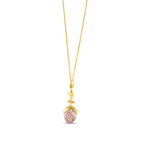 Naszyjnik Blossom Pearl złoty