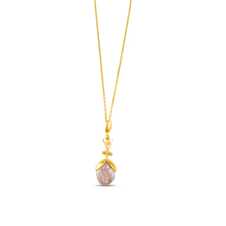 Naszyjnik Blossom Pearl złoty
